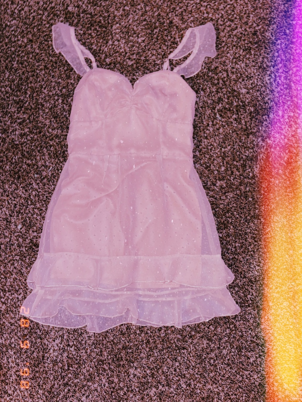 👙 Lucy In The Sky Danika Ruched Sweetheart Dress Peach Pink